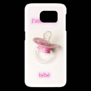 Coque Samsung Galaxy S6 edge J'attend un bébé PR