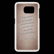Coque Samsung Galaxy S6 edge Portrait Ame Rouge Citation Oscar Wilde
