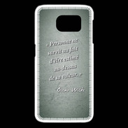 Coque Samsung Galaxy S6 edge Survie valeur Vert Citation Oscar Wilde