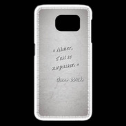 Coque Samsung Galaxy S6 edge Aimer Gris Citation Oscar Wilde