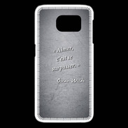 Coque Samsung Galaxy S6 edge Aimer Noir Citation Oscar Wilde