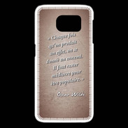 Coque Samsung Galaxy S6 edge Chaque fois Rouge Citation Oscar Wilde