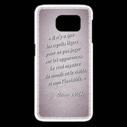 Coque Samsung Galaxy S6 edge Esprits légers Rose Citation Oscar Wilde