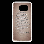 Coque Samsung Galaxy S6 edge Esprits légers Rouge Citation Oscar Wilde