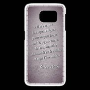 Coque Samsung Galaxy S6 edge Esprits légers Violet Citation Oscar Wilde