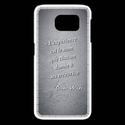Coque Samsung Galaxy S6 edge Expérience Noir Citation Oscar Wilde