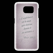 Coque Samsung Galaxy S6 edge Expérience Rose Citation Oscar Wilde