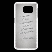 Coque Samsung Galaxy S6 edge Chose vraie Citation Oscar Wilde