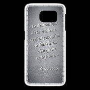 Coque Samsung Galaxy S6 edge Dramatique vieillesse Noir Citation Oscar Wilde