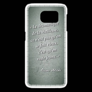 Coque Samsung Galaxy S6 edge Dramatique vieillesse Vert Citation Oscar Wilde