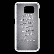 Coque Samsung Galaxy S6 edge Fatalité Noir Citation Oscar Wilde