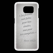 Coque Samsung Galaxy S6 edge Femmes comprises Gris Citation Oscar Wilde