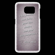 Coque Samsung Galaxy S6 edge Femmes comprises Violet Citation Oscar Wilde