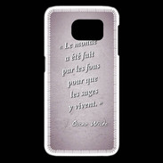 Coque Samsung Galaxy S6 edge Fous sages Rose Citation Oscar Wilde