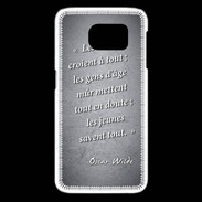 Coque Samsung Galaxy S6 edge Les vieux Noir Citation Oscar Wilde