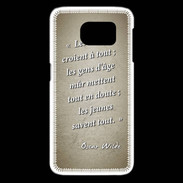 Coque Samsung Galaxy S6 edge Les vieux Sepia Citation Oscar Wilde