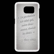 Coque Samsung Galaxy S6 edge Pessimiste Gris Citation Oscar Wilde