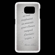 Coque Samsung Galaxy S6 edge Quart d'heure Gris Citation Oscar Wilde