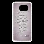 Coque Samsung Galaxy S6 edge Quart d'heure Rose Citation Oscar Wilde