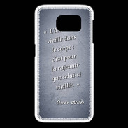 Coque Samsung Galaxy S6 edge Ame nait Bleu Citation Oscar Wilde