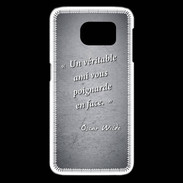 Coque Samsung Galaxy S6 edge Ami poignardée Noir Citation Oscar Wilde