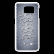 Coque Samsung Galaxy S6 edge Bons heureux Bleu Citation Oscar Wilde