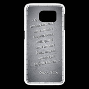 Coque Samsung Galaxy S6 edge Bons heureux Noir Citation Oscar Wilde
