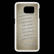 Coque Samsung Galaxy S6 edge Bons heureux Sepia Citation Oscar Wilde