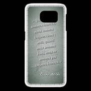Coque Samsung Galaxy S6 edge Bons heureux Vert Citation Oscar Wilde