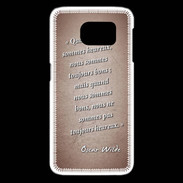 Coque Samsung Galaxy S6 edge Bons heureux Rouge Citation Oscar Wilde