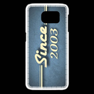 Coque Samsung Galaxy S6 edge Since 2003 Bleu
