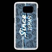 Coque Samsung Galaxy S6 edge Since crane bleu 1998