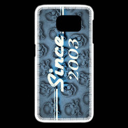Coque Samsung Galaxy S6 edge Since crane bleu 2003