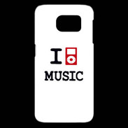 Coque Samsung Galaxy S6 edge I love Music