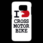Coque Samsung Galaxy S6 edge i love Cross Motor