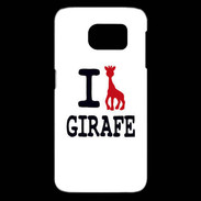 Coque Samsung Galaxy S6 edge I love Girafe