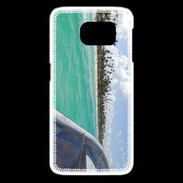 Coque Samsung Galaxy S6 edge Bord de plage en bateau
