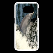 Coque Samsung Galaxy S6 edge Coque Dauphin et vague
