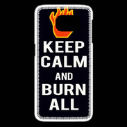 Coque Samsung Galaxy S6 edge Keep Calm Burn Noir
