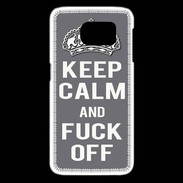Coque Samsung Galaxy S6 edge Keep Calm Fuck Off Gris