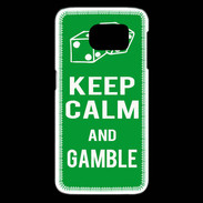 Coque Samsung Galaxy S6 edge Keep Calm Gamble Vert