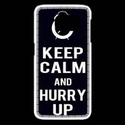 Coque Samsung Galaxy S6 edge Keep Calm Hurry up Noir
