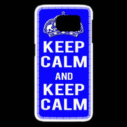 Coque Samsung Galaxy S6 edge Keep Calm Bleu
