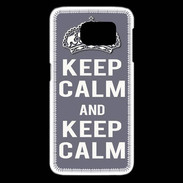Coque Samsung Galaxy S6 edge Keep Calm Gris