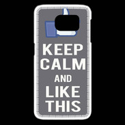 Coque Samsung Galaxy S6 edge Keep Calm Like This Gris