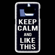Coque Samsung Galaxy S6 edge Keep Calm Like This Noir
