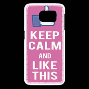 Coque Samsung Galaxy S6 edge Keep Calm Like This Rose