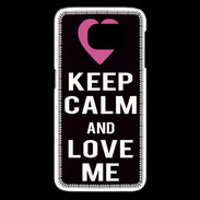 Coque Samsung Galaxy S6 edge Keep Calm Love Noir