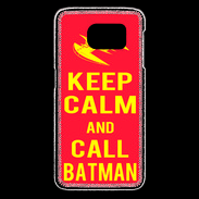 Coque Samsung Galaxy S6 edge Keep Calm Call Batman Rouge