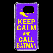 Coque Samsung Galaxy S6 edge Keep Calm Call Batman Violet